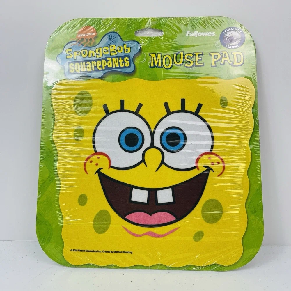 SpongeBob SquarePants Yellow Computer Mouse Pad Nickelodeon VTG 2002